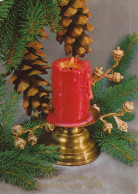 Happy New Year Christmas CANDLE Vintage Postcard CPSM #PAV492.A - Nouvel An