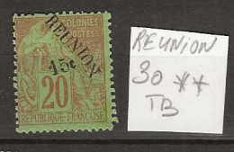 1891 MNH Réunion Yvert 30 Postfris** - Unused Stamps