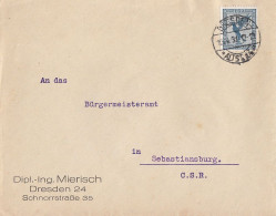 DR Brief EF Minr.380 Dresden 15.4.31 Gel. In C.S.R. - Brieven En Documenten