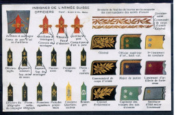 10812 Insignes De L'Armée Suisse - Officiers - Weltkrieg 1914-18