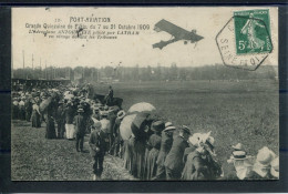 10888  PORT - Grande Quinzaine De Paris 1909- L'aéroplane Antoinette Piloté Par LATHAM En Virage Devant Les Tribunes - Fliegertreffen