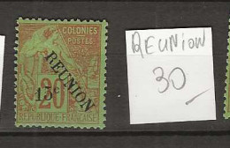 1891 MNH Réunion Yvert 30 Postfris** - Nuevos
