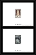 France - N°1380/1381 épreuve De Luxe (deluxe Proof) Résistants Des Glières (Hte-Savoie) Déportés, Monument De Paris - De Gaulle (Generale)