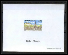 France - Bloc BF N°3018 Cote 100 Bitche Moselle (église Church) Non Dentelé ** MNH Imperf Deluxe Proof - Churches & Cathedrals