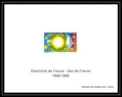 France - Bloc BF N°2996 Cote 125 Electricité Gaz De France Electicity Energy Non Dentelé ** MNH Imperf Deluxe Proof - Elektrizität