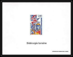 France - Bloc BF N°2940 La Sidérurgie Lorraine Acier Laminé Steel Non Dentelé ** MNH Imperf Deluxe Proof - Factories & Industries