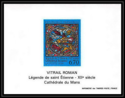 France - Bloc BF N°2859 Vitrail Cathédrale Du Mans Eglise Church Stained Glass Non Dentelé ** MNH Imperf Deluxe Proof - Glasses & Stained-Glasses