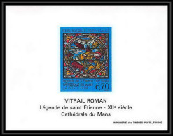 France - Bloc BF N°2859 Vitrail Cathédrale Du Mans Eglise Church Stained Glass Non Dentelé ** MNH Imperf Deluxe Proof - Verres & Vitraux