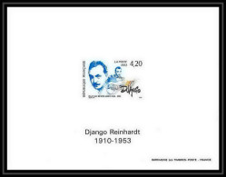 France - Bloc BF N°2810 Django Reinhardt Musique Compositeur Music Guitare Non Dentelé ** MNH Imperf Deluxe Proof - Muziek
