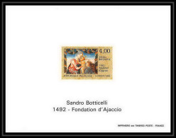 France - Bloc BF N°2754 Ajaccio Corse Botticelli Tableau (Painting) Non Dentelé ** MNH Imperf Deluxe Proof - Madones