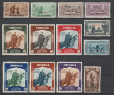 CIRENAICA - 1931/1934 - ANNEES COMPLETES - YVERT N°85/97 * MH - COTE = 45 EUR - Cirenaica