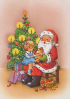 SANTA CLAUS CHILDREN CHRISTMAS Holidays Vintage Postcard CPSM #PAK346.A - Santa Claus