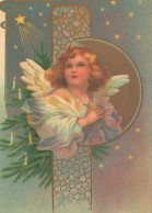ENGEL WEIHNACHTSFERIEN Feiern & Feste Vintage Ansichtskarte Postkarte CPSM #PAJ314.A - Engel