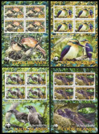 COOK ISLANDS 2005 FAUNA WWF: Birds. 4 MINI-SHEETS, MNH - Nuovi