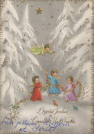 ANGEL CHRISTMAS Holidays Vintage Postcard CPSM #PAH359.A - Angels