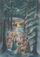 ANGELO Buon Anno Natale Vintage Cartolina CPSM #PAG890.A - Engelen