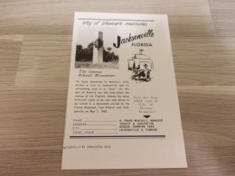 Reclame Advertentie Uit Oud Tijdschrift 1955 - City Of Pleasant Memories Jacksonville Florida - The Famous Ribault Monum - Publicités