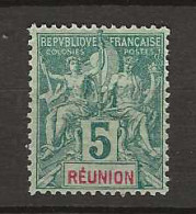 1892 MNH Réunion Yvert 35 Postfris** - Nuovi