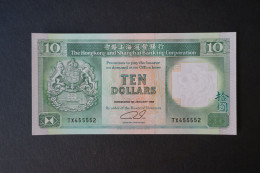 (Tv) 1992 HONG KONG OLD ISSUE - HSBC 10 DOLLARS - No. TX455552 (UNC) - Hong Kong