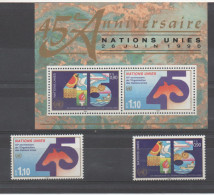 Nations Unies Genève  1990 Quarante Cinquième Anniversaire Des Nations Unies XXX - Neufs