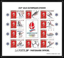 France Bloc 14 2676/2680 Jeux Olympiques Olympic Games Albertville 1992 épreuve De Luxe Collective Deluxe Proof Cote 800 - Luxusentwürfe