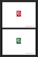 France / Cfa Reunion Promo Discount N°384 / 385 Marianne De Cheffer 1536a Et B épreuve De Luxe (deluxe Proof) - Unused Stamps
