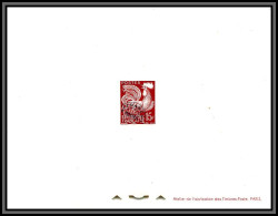 France - Préoblitéré PREO N°112 Coq Gaulois (french Rooster) Preuve De Luxe (deluxe Proof) 1957 - Luxury Proofs