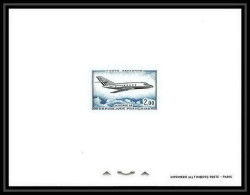 France - PA Poste Aerienne Aviation N°42 épreuve De Luxe (deluxe Proof) Avions (Airplanes) Mysere 20 Dassault  - Epreuves De Luxe