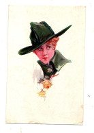 Carte Femme à Chapeau - Pin-Ups