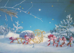WEIHNACHTSMANN SANTA CLAUS Neujahr Weihnachten GNOME Vintage Ansichtskarte Postkarte CPSM #PBA990.A - Santa Claus
