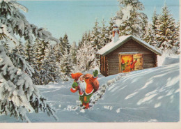 WEIHNACHTSMANN SANTA CLAUS Neujahr Weihnachten GNOME Vintage Ansichtskarte Postkarte CPSM #PBB036.A - Santa Claus