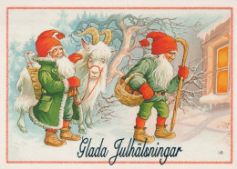 SANTA CLAUS Happy New Year Christmas GNOME Vintage Postcard CPSM #PBA711.A - Santa Claus