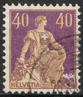 Schweiz Suisse Helvetia 1908: Zu 107 Mi 101 Yv 123 (L'Eplattenier) Mit Eck-⊙ ZÜRICH 26.XII.?? (Zumstein CHF 120.00) - Oblitérés
