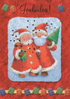 SANTA CLAUS Happy New Year Christmas GNOME Vintage Postcard CPSM #PBM029.A - Santa Claus