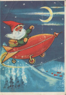 PÈRE NOËL Bonne Année Noël GNOME Vintage Carte Postale CPSM #PBL721.A - Santa Claus