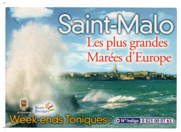 CPM  - SAINT-MALO - LES PLUS GRANDES MARÉES D'EUROPE - Saint Malo