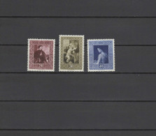 Liechtenstein 1952 Paintings Botticelli, Savoldo, Del Sarto Set Of 3 MNH - Sonstige & Ohne Zuordnung