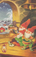 WEIHNACHTSMANN SANTA CLAUS Neujahr Weihnachten GNOME Vintage Ansichtskarte Postkarte CPSMPF #PKG423.A - Santa Claus