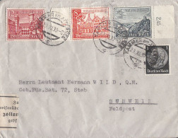 DR Brief Mif Minr.512,731,734,735 Kammer Am Attersee 29.11.39 Gel. In Schweiz Devisenkontrolle - Covers & Documents