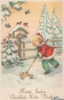 Feliz Año Navidad NIÑOS Vintage Tarjeta Postal CPSMPF #PKD601.A - Nouvel An