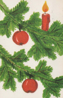 Buon Anno Natale CANDELA Vintage Cartolina CPSMPF #PKD012.A - New Year