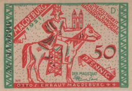 50 PFENNIG 1921 Stadt MAGDEBURG Saxony DEUTSCHLAND Notgeld Banknote #PF885 - [11] Emissions Locales