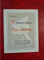 LETTRE / CARTE Luxembourg 1960 X° ANNIVERSAIRE PLAN SCHUMAN - Altri & Non Classificati