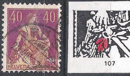 Schweiz Suisse Helvetia 1908: Zu 107 Mi 101 Yv 123 (L'Eplattenier) Mit Voll-⊙ TÖSS 28.VIII.09 (Zumstein CHF 120.00) - Used Stamps