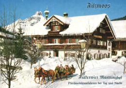 FILZMOOS, SALZBURG, ARCHITECTURE, MOUNTAIN, HORSES, LUGE, CAR, AUSTRIA, POSTCARD - Filzmoos