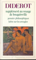 Pensees Philosophiques / Lettre Sur Les Aveugles / Supplement Au Voyage: Pensées Philosophiques Lettre Sur Les Aveugles - Other & Unclassified