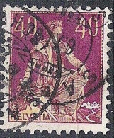 Schweiz Suisse Helvetia 1908: Zu 107 Mi 101 Yv 123 (L'Eplattenier) Mit ⊙ SATTEL 6.XI.08 (SCHWYZ) (Zumstein CHF 120.00) - Used Stamps