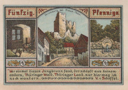 50 PFENNIG 1921 Stadt PLAUE Thuringia UNC DEUTSCHLAND Notgeld Banknote #PB543 - [11] Emisiones Locales