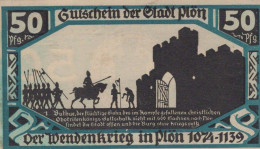 50 PFENNIG 1921 Stadt PLÖN Schleswig-Holstein DEUTSCHLAND Notgeld #PG103 - [11] Emisiones Locales