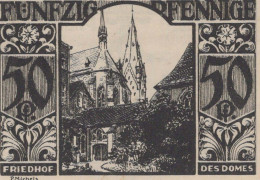 50 PFENNIG 1921 Stadt PADERBORN Westphalia UNC DEUTSCHLAND Notgeld #PB452 - Lokale Ausgaben